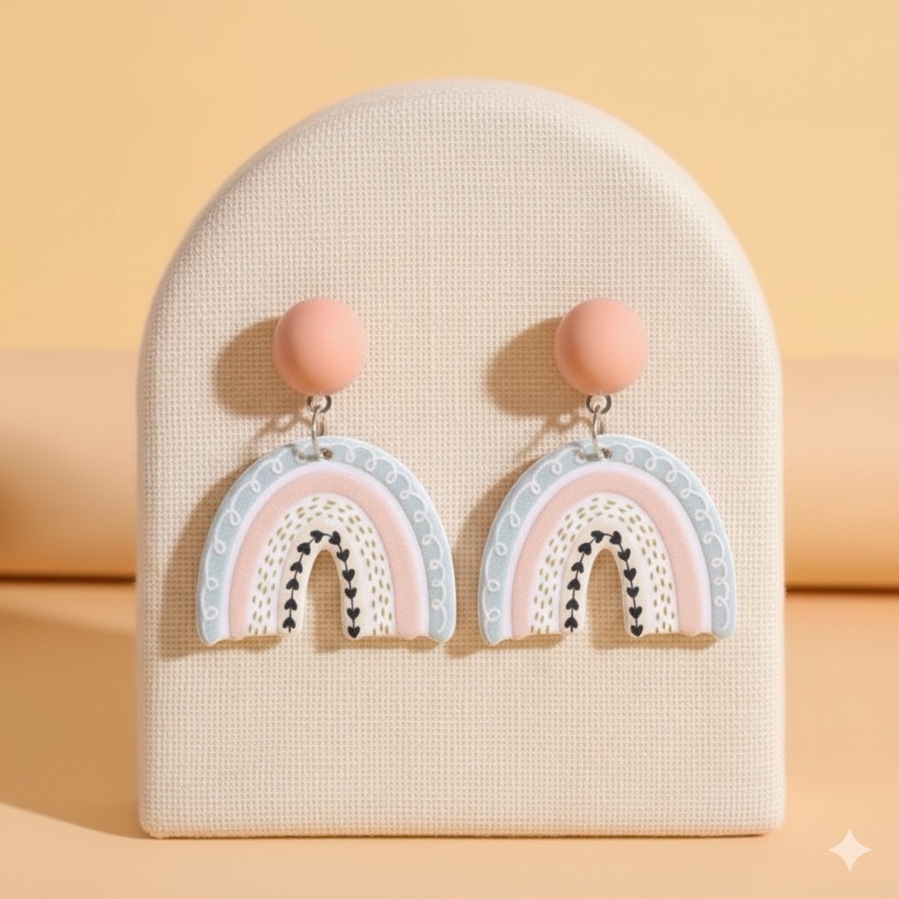 Pastel Rainbow Earrings 🩶